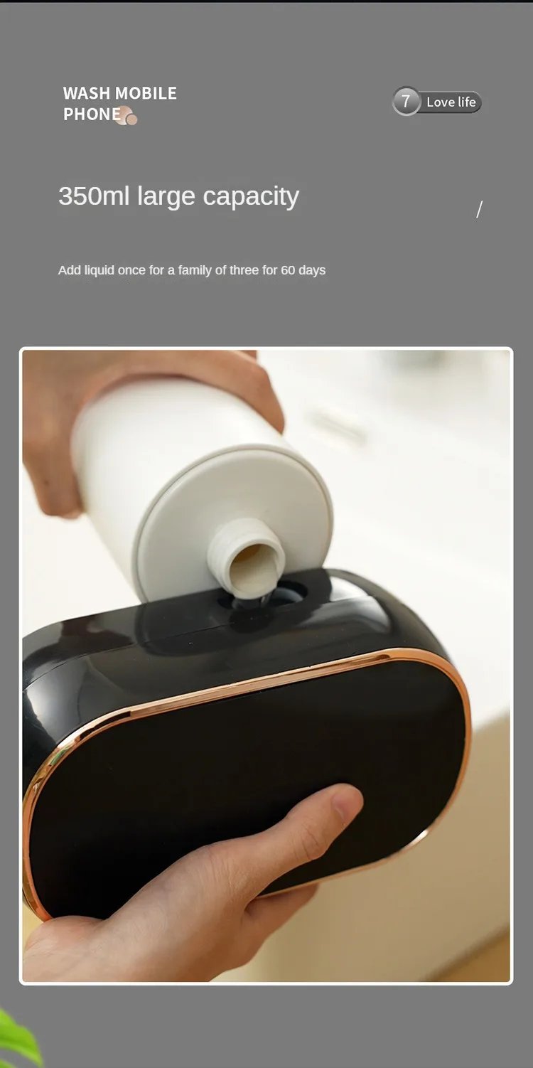 Intelligent Wall Mounted Sensing Soap Dispenser with Non-contact Infrared Bubbles Suitable for Kitchens and Bathrooms Intelligent Wall Mounted Sensing Soap Dispenser with Non-contact Infrared Bubbles Suitable for Kitchens and Bathrooms