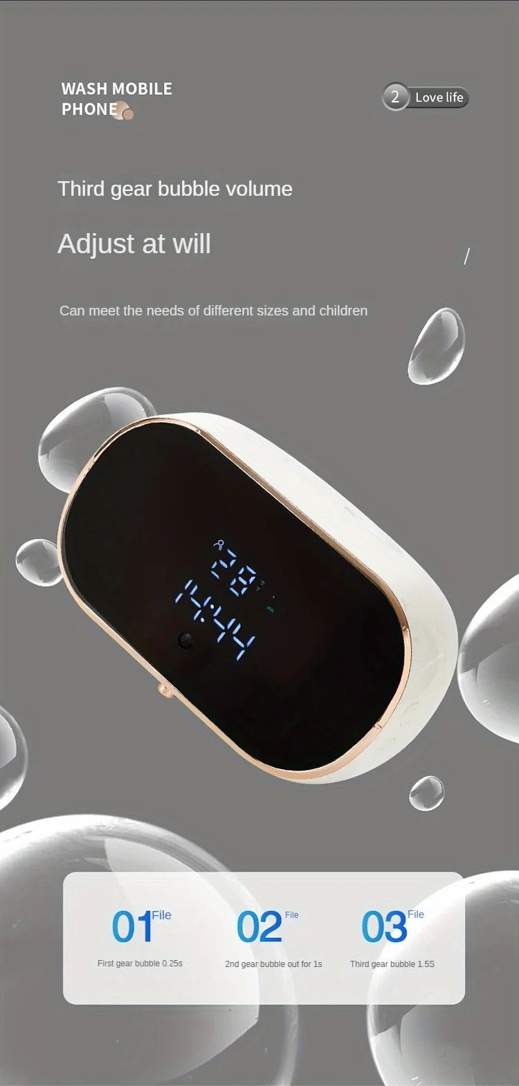 Intelligent Wall Mounted Sensing Soap Dispenser with Non-contact Infrared Bubbles Suitable for Kitchens and Bathrooms Intelligent Wall Mounted Sensing Soap Dispenser with Non-contact Infrared Bubbles Suitable for Kitchens and Bathrooms