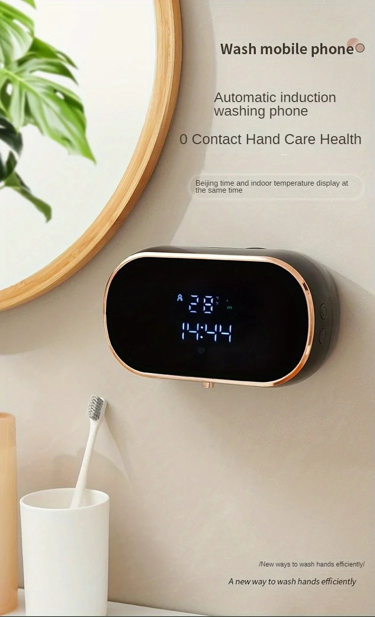 Intelligent Wall Mounted Sensing Soap Dispenser with Non-contact Infrared Bubbles Suitable for Kitchens and Bathrooms Intelligent Wall Mounted Sensing Soap Dispenser with Non-contact Infrared Bubbles Suitable for Kitchens and Bathrooms