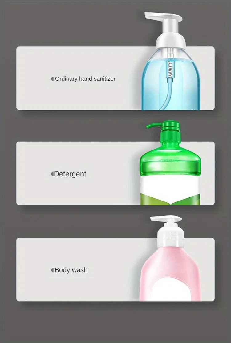 Intelligent Wall Mounted Sensing Soap Dispenser with Non-contact Infrared Bubbles Suitable for Kitchens and Bathrooms Intelligent Wall Mounted Sensing Soap Dispenser with Non-contact Infrared Bubbles Suitable for Kitchens and Bathrooms
