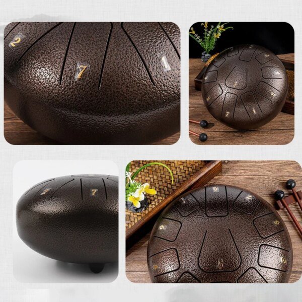 Titanium Steel Tongue Drum 8 Inch 11 Note Hand Pan Drum Children Mini Ethereal Drums Percussion Instrument Yoga Meditation Gifts - Image 5