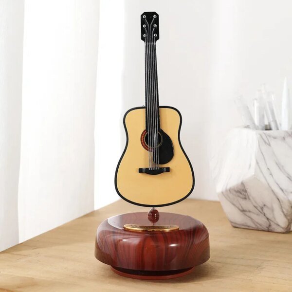Rotating Music Box Guitar Violin Music Box Birthday Gift Girls' Festival Gift Creative Decorations In The Living Room Decor - Image 6