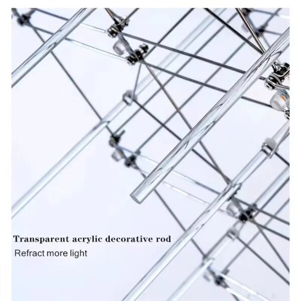 Rectangular Rubik's Cube LED Chandelier On The Third Floor Of The Hotel Lobby Decoration Project Fixed Geometric Stereo Lighting - Image 6