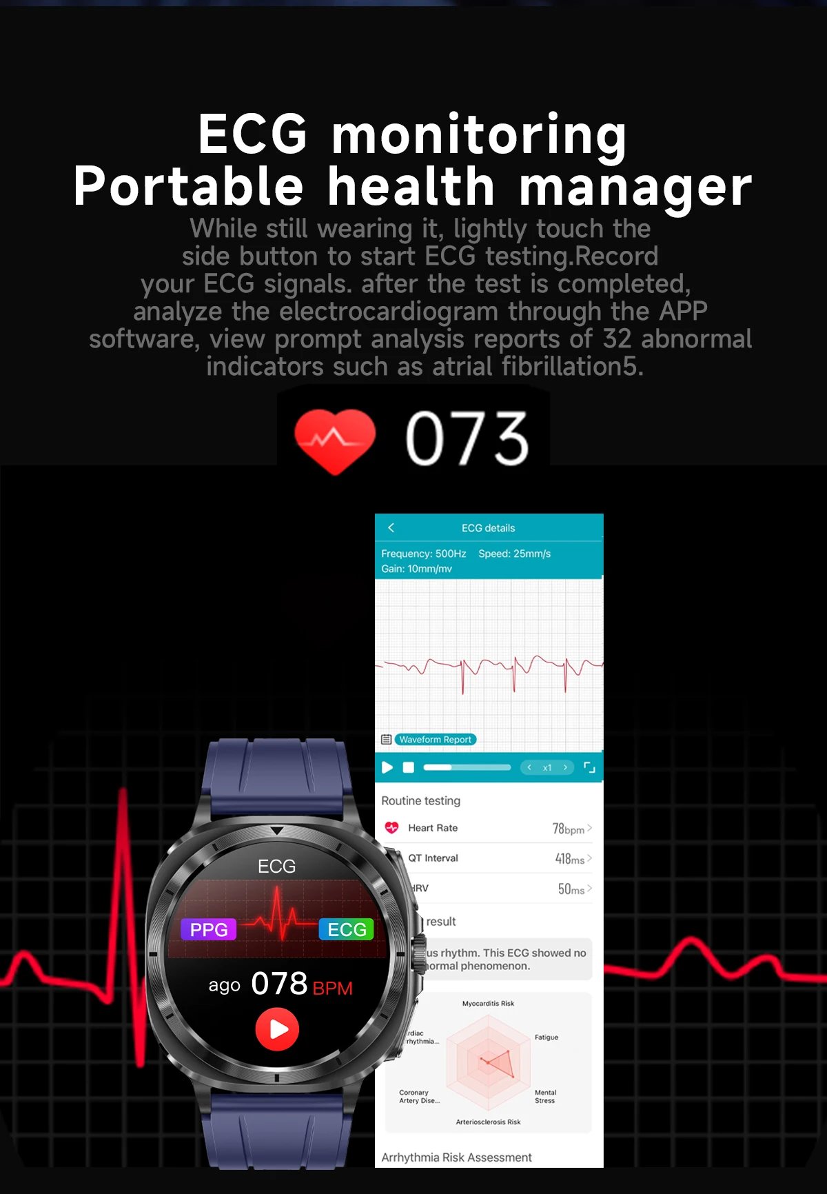 2025 New For Samsung Health Galaxy Watch 7 Ultra Smart Watch Uric Acid Blood lipids ECG+PPG Blood Pressure Heart Rate Smartwatch