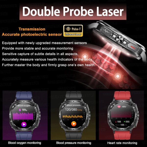 2025 New Samsung Galaxy Health Watch 7 Ultra Smart Watch Uric Acid Blood lipids ECG+PPG Blood Pressure Heart Rate Smartwatch - Image 5