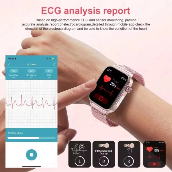 2025 For HUAWEI AI Diagnosis Health Smart Watch Women ECG HRV Funtion Blood Pressure Uric Acid Lipid BT Call Smartwatches Ladies - Image 2