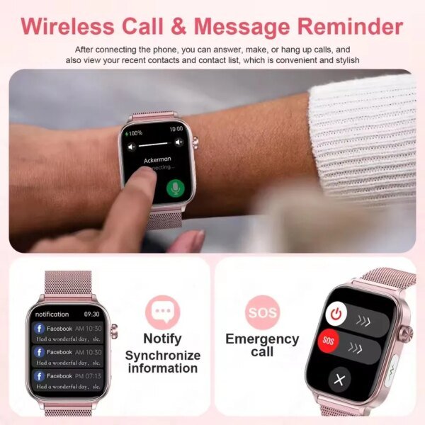 2025 For HUAWEI AI Diagnosis Health Smart Watch Women ECG HRV Funtion Blood Pressure Uric Acid Lipid BT Call Smartwatches Ladies - Image 6