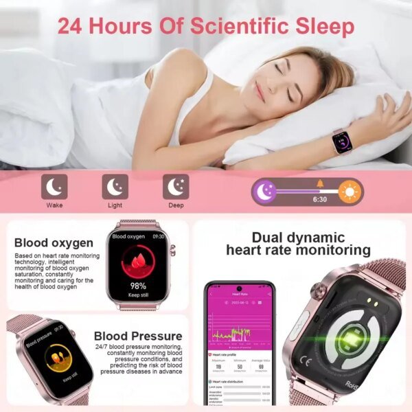 2025 For HUAWEI AI Diagnosis Health Smart Watch Women ECG HRV Funtion Blood Pressure Uric Acid Lipid BT Call Smartwatches Ladies - Image 4
