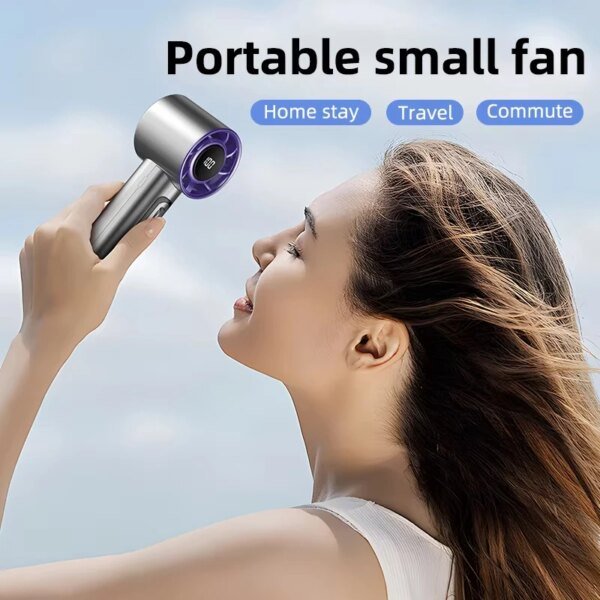Xiaomi Handheld Portable Fan 100 Wind Speeds Adjustable Usb Charging Mini Outdoor Portable Turbo Long-lasting High Speed Fan - Image 4