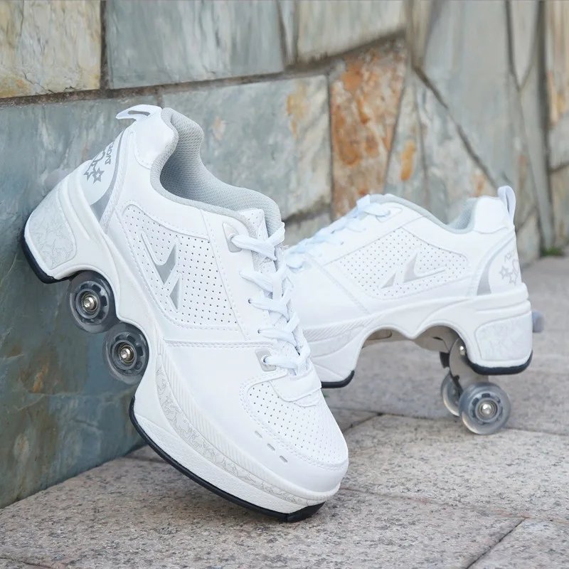 Kids Four-Wheel Roller Skate Shoes Casual Deformation Parkour Sneakers Skates Adult Stage personalized Sport Roller Skate Shoes Kids Four-Wheel Roller Skate Shoes Casual Deformation Parkour Sneakers Skates Adult Stage personalized Sport Roller Skate Shoes