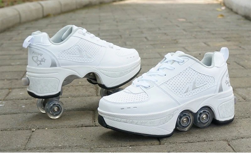 Kids Four-Wheel Roller Skate Shoes Casual Deformation Parkour Sneakers Skates Adult Stage personalized Sport Roller Skate Shoes Kids Four-Wheel Roller Skate Shoes Casual Deformation Parkour Sneakers Skates Adult Stage personalized Sport Roller Skate Shoes
