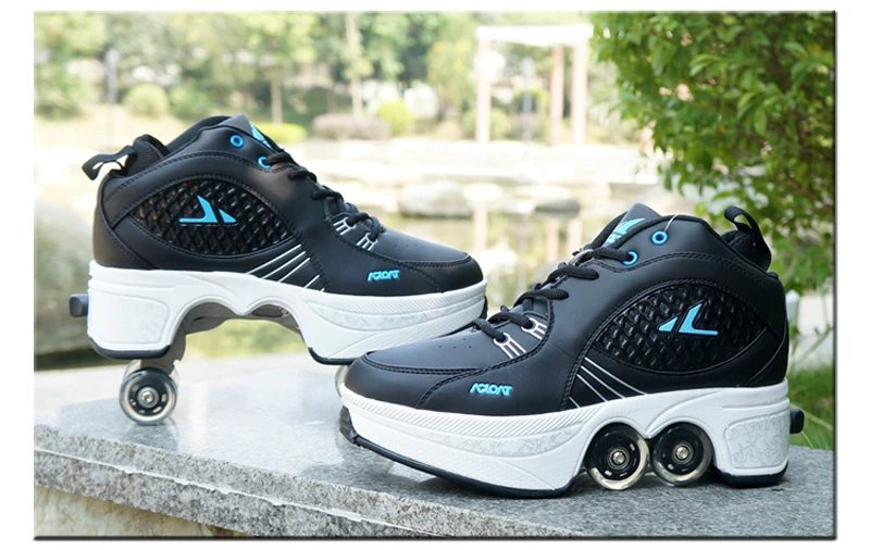 Kids Four-Wheel Roller Skate Shoes Casual Deformation Parkour Sneakers Skates Adult Stage personalized Sport Roller Skate Shoes Kids Four-Wheel Roller Skate Shoes Casual Deformation Parkour Sneakers Skates Adult Stage personalized Sport Roller Skate Shoes