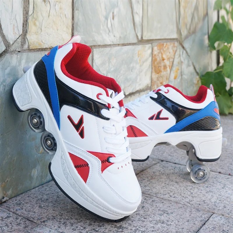 Kids Four-Wheel Roller Skate Shoes Casual Deformation Parkour Sneakers Skates Adult Stage personalized Sport Roller Skate Shoes Kids Four-Wheel Roller Skate Shoes Casual Deformation Parkour Sneakers Skates Adult Stage personalized Sport Roller Skate Shoes