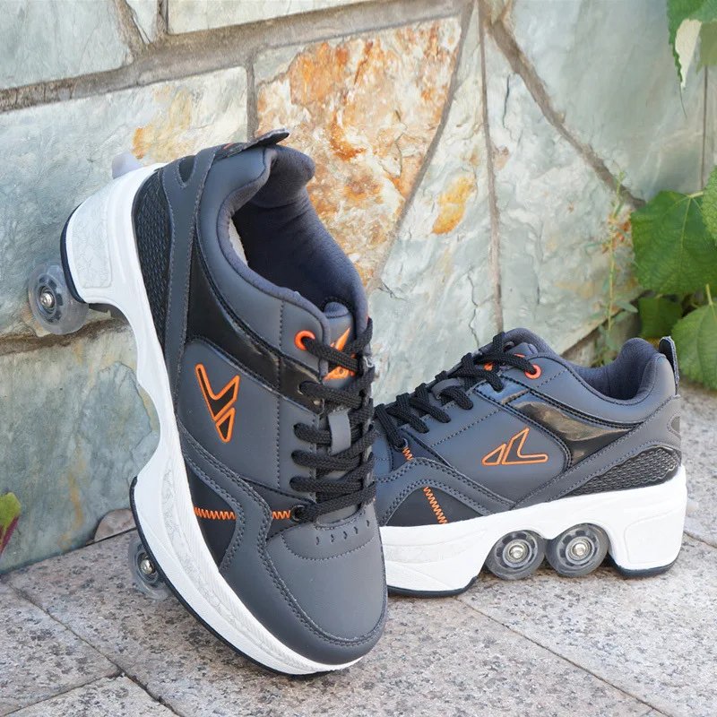 Kids Four-Wheel Roller Skate Shoes Casual Deformation Parkour Sneakers Skates Adult Stage personalized Sport Roller Skate Shoes Kids Four-Wheel Roller Skate Shoes Casual Deformation Parkour Sneakers Skates Adult Stage personalized Sport Roller Skate Shoes