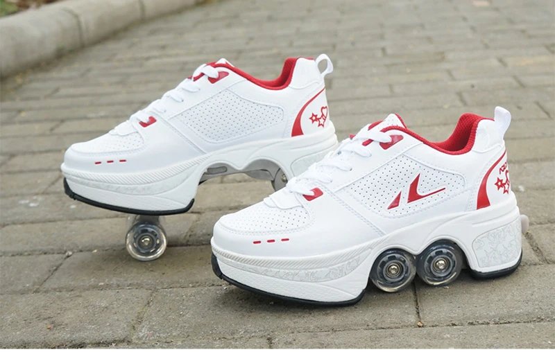 Kids Four-Wheel Roller Skate Shoes Casual Deformation Parkour Sneakers Skates Adult Stage personalized Sport Roller Skate Shoes Kids Four-Wheel Roller Skate Shoes Casual Deformation Parkour Sneakers Skates Adult Stage personalized Sport Roller Skate Shoes