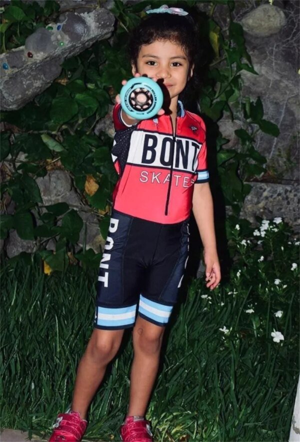Bont Child Inline Skating Racing Skinsuit Short Sleeve Speed Inline Roller Skating Triathlon Training Clothing Kids Jumpsuit - Image 5