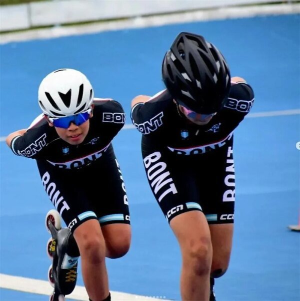 Bont Child Inline Skating Racing Skinsuit Short Sleeve Speed Inline Roller Skating Triathlon Training Clothing Kids Jumpsuit - Image 2