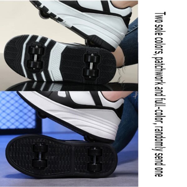 Four wheel roller shoes Boys girls walking shoes Casual outdoor sports slide and shrink school students pulleys shoes sneakers - Image 6
