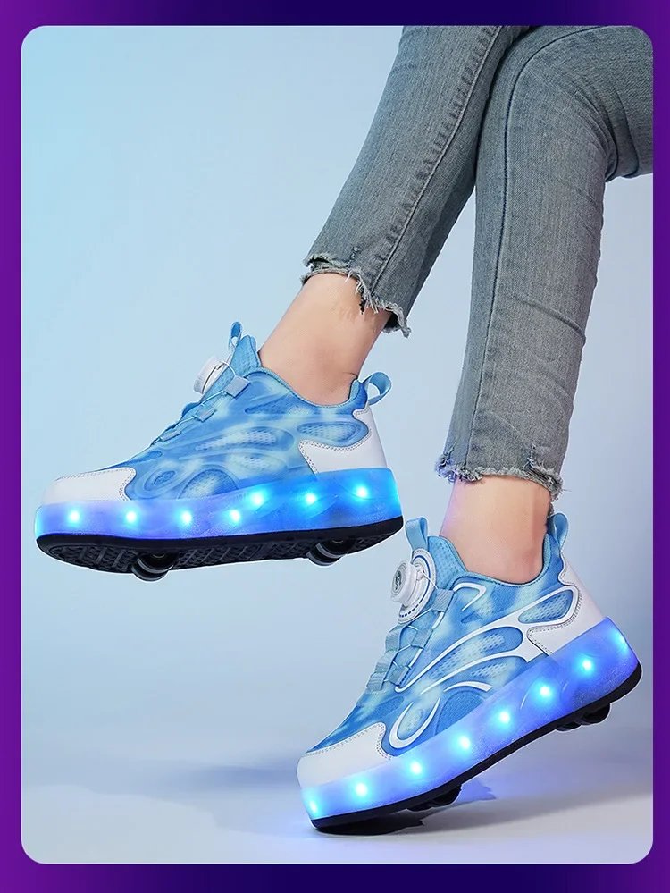 2025 Children Glowing Roller Skates Shoes Student Four-wheel Outdoor Detachable Sport Deformation Parkour Runaway Boy Girl Gift 2025 Children Glowing Roller Skates Shoes Student Four-wheel Outdoor Detachable Sport Deformation Parkour Runaway Boy Girl Gift
