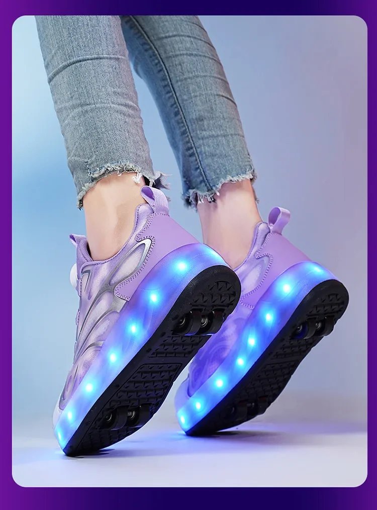 2025 Children Glowing Roller Skates Shoes Student Four-wheel Outdoor Detachable Sport Deformation Parkour Runaway Boy Girl Gift 2025 Children Glowing Roller Skates Shoes Student Four-wheel Outdoor Detachable Sport Deformation Parkour Runaway Boy Girl Gift