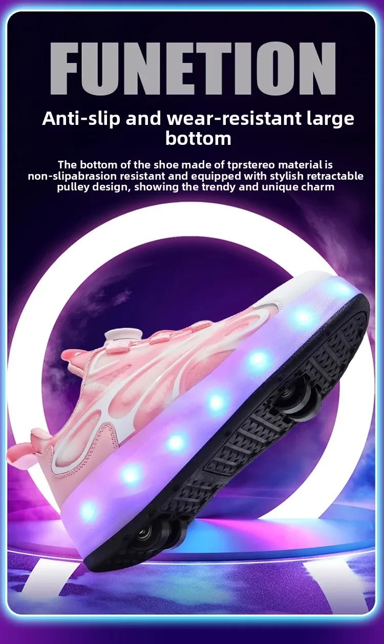 2025 Children Glowing Roller Skates Shoes Student Four-wheel Outdoor Detachable Sport Deformation Parkour Runaway Boy Girl Gift 2025 Children Glowing Roller Skates Shoes Student Four-wheel Outdoor Detachable Sport Deformation Parkour Runaway Boy Girl Gift