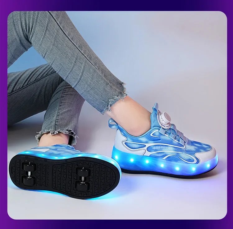 2025 Children Glowing Roller Skates Shoes Student Four-wheel Outdoor Detachable Sport Deformation Parkour Runaway Boy Girl Gift 2025 Children Glowing Roller Skates Shoes Student Four-wheel Outdoor Detachable Sport Deformation Parkour Runaway Boy Girl Gift