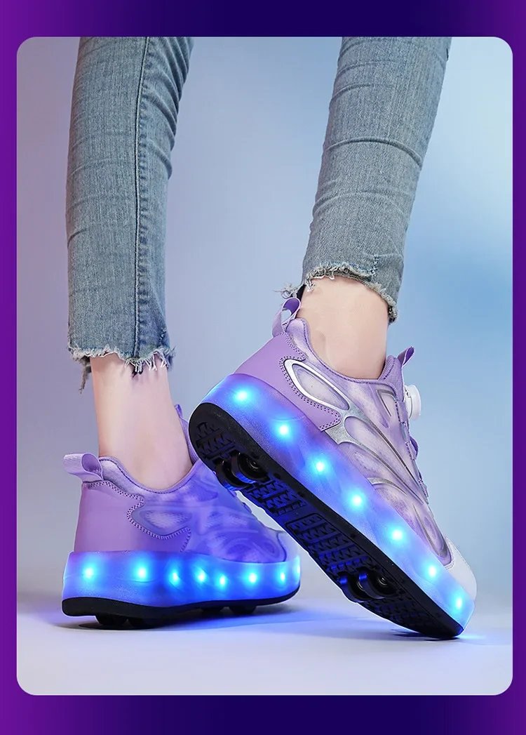 2025 Children Glowing Roller Skates Shoes Student Four-wheel Outdoor Detachable Sport Deformation Parkour Runaway Boy Girl Gift 2025 Children Glowing Roller Skates Shoes Student Four-wheel Outdoor Detachable Sport Deformation Parkour Runaway Boy Girl Gift