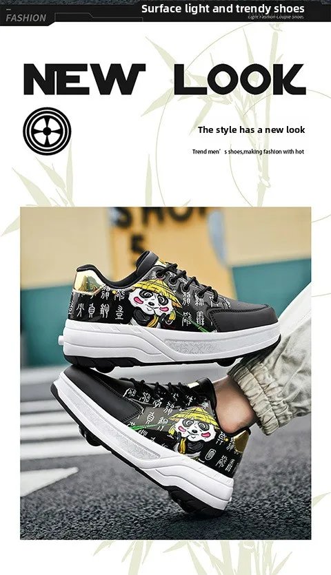 Adjustable 4 Wheel Sneaker Outdoor Girls Deformation Roller Skate Durable Unisex Adult Fashionable Casual Parkour Shoes Adjustable 4 Wheel Sneaker Outdoor Girls Deformation Roller Skate Durable Unisex Adult Fashionable Casual Parkour Shoes