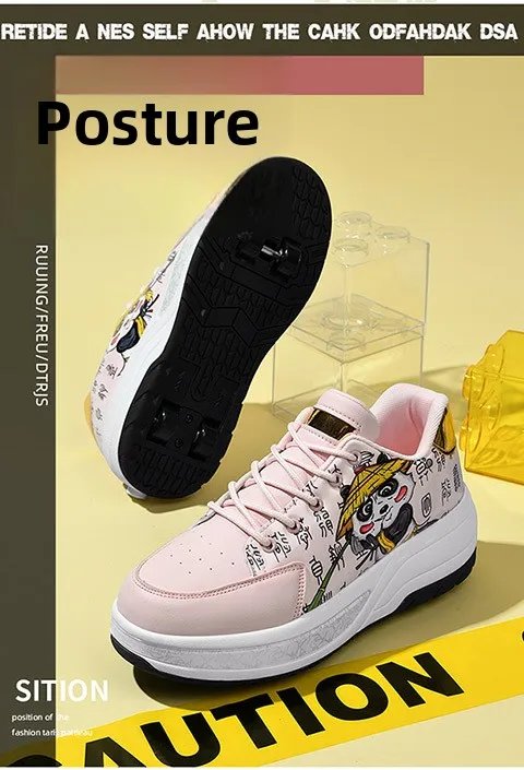 Adjustable 4 Wheel Sneaker Outdoor Girls Deformation Roller Skate Durable Unisex Adult Fashionable Casual Parkour Shoes Adjustable 4 Wheel Sneaker Outdoor Girls Deformation Roller Skate Durable Unisex Adult Fashionable Casual Parkour Shoes