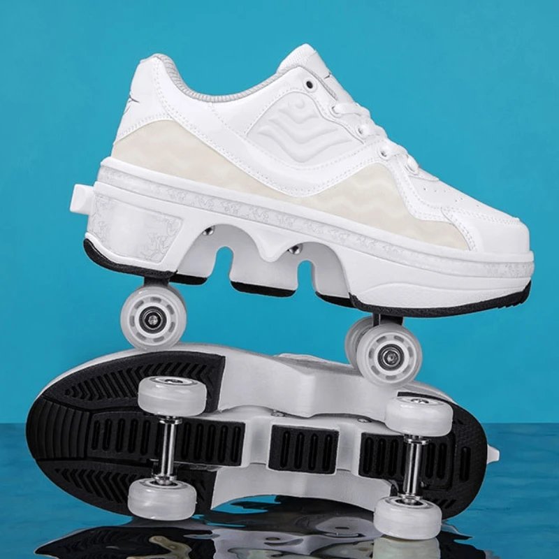 New Children's Four Wheel Skates for Men Women With brake Roller Skates Deformed Student 4 roller Skates Assembly Roller Shoes New Children's Four Wheel Skates for Men Women With brake Roller Skates Deformed Student 4 roller Skates Assembly Roller Shoes