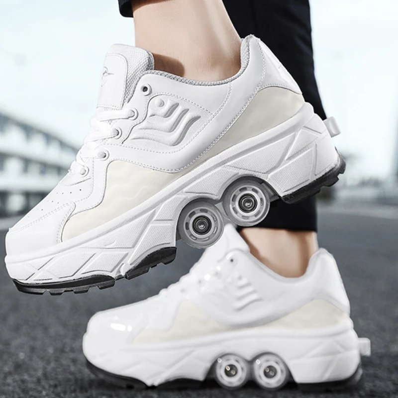 New Children's Four Wheel Skates for Men Women With brake Roller Skates Deformed Student 4 roller Skates Assembly Roller Shoes New Children's Four Wheel Skates for Men Women With brake Roller Skates Deformed Student 4 roller Skates Assembly Roller Shoes