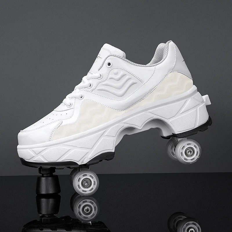 New Children's Four Wheel Skates for Men Women With brake Roller Skates Deformed Student 4 roller Skates Assembly Roller Shoes New Children's Four Wheel Skates for Men Women With brake Roller Skates Deformed Student 4 roller Skates Assembly Roller Shoes
