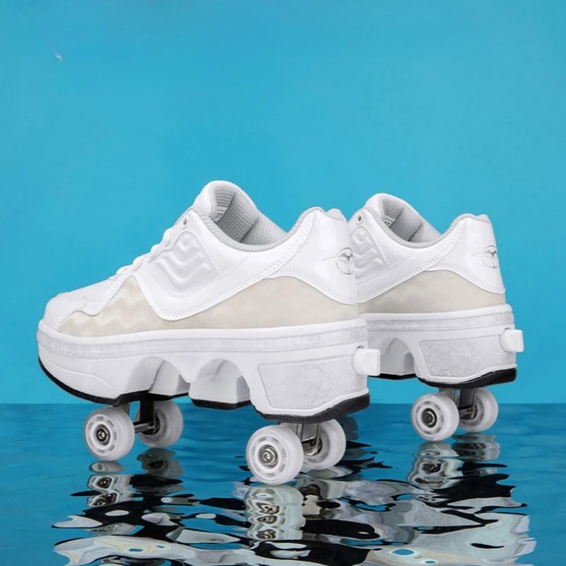 New Children's Four Wheel Skates for Men Women With brake Roller Skates Deformed Student 4 roller Skates Assembly Roller Shoes New Children's Four Wheel Skates for Men Women With brake Roller Skates Deformed Student 4 roller Skates Assembly Roller Shoes