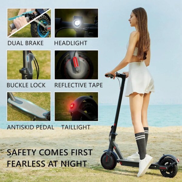 G5.0 Electric Scooter 36V 10.5AH High Capacity Battery 21Miles Long Range 19Mph 350 Motor 8.5Inch Tyres Foldable Escooter - Image 2