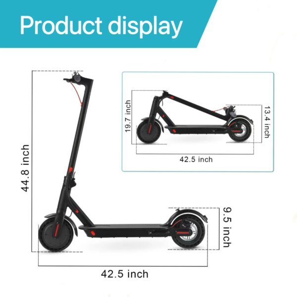 E-Scooter Foldable Waterproof Adult Electric Scooter 8.5Inches Explosion-Proof Tire 36V 350W 10.4Ah Configuration Smart - Image 4