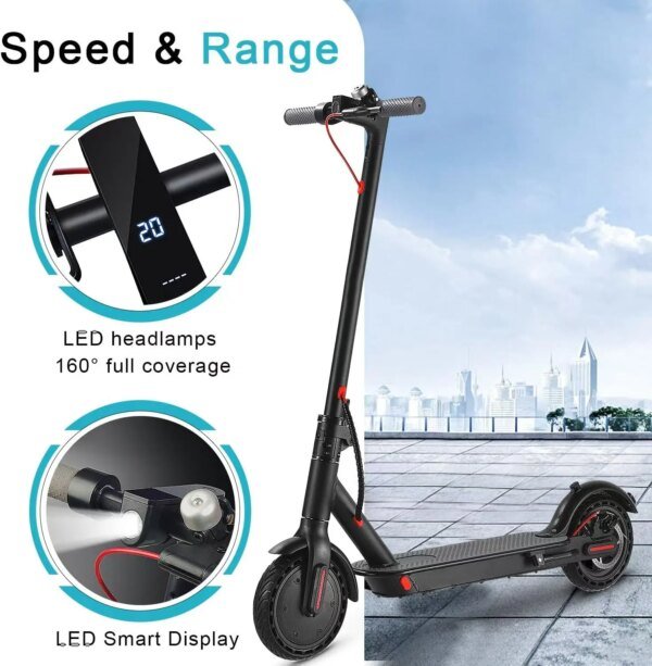 E-Scooter Foldable Waterproof Adult Electric Scooter 8.5Inches Explosion-Proof Tire 36V 350W 10.4Ah Configuration Smart - Image 3