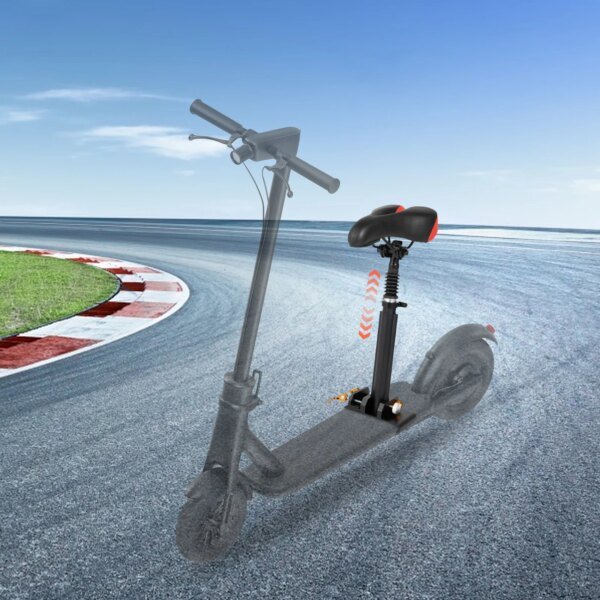 [Electric Scooter Seat] Soft Durable Height Adjustable Seat - Easy Buckle Install Lightweight - 18-26in for 6ft Riders