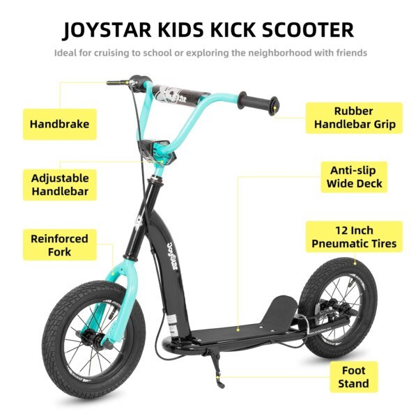 JOYSTAR Kick Scooter for Kids, Lightweight Kids Scooter with Adjustable Handlebar, Rear Drum Brakes, Scooter for Boys & Girls - Image 6