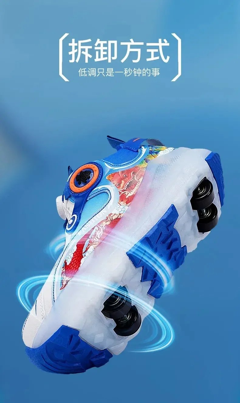 Summer Children Roller Skating Shoes Fashion Outdoor Sports Walking Shoes 2025 New style LED Light  Cute Kids Sneakers for Girl