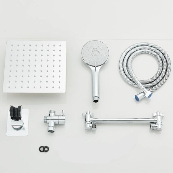 Shower Head Combo 8-12Inch High Pressure Rain Shower Head with Adjustable Extension Arm With 3-way Handheld Shower Spray - Image 6