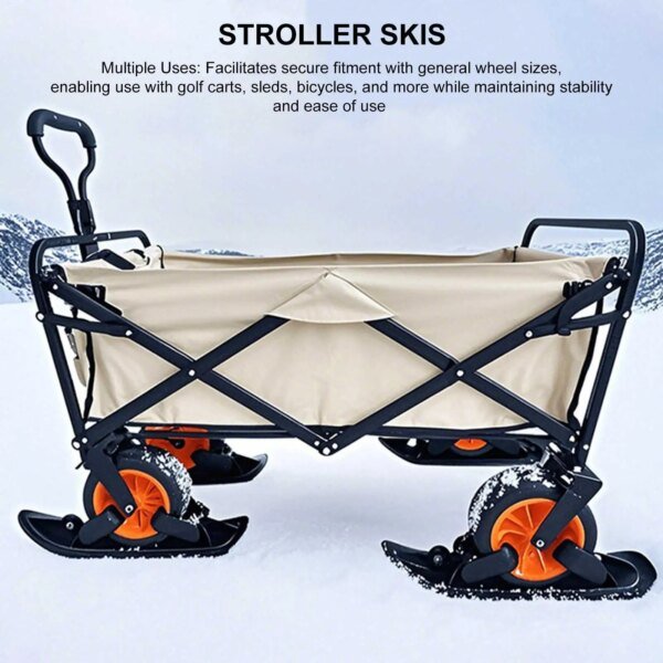 Scooter Ski Sled 2 in 1 Snow Scooter Strollers Wheel Ski Sled Glider Snowboards for Cycling Bicycle Jogging Sports Outdoor Paths - Image 5