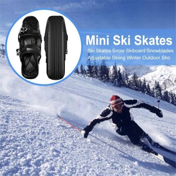 Mini Short Ski Skates Snowboard Boots Skiboards Adjuatable Short Snow Skateboard for Winter Outdoor Sports - Image 3