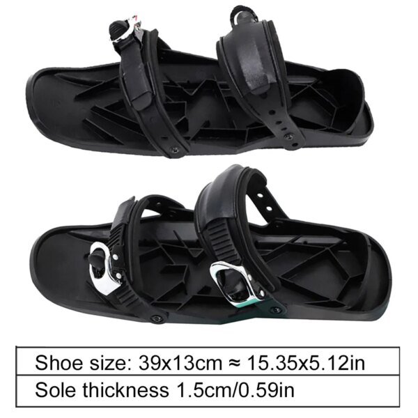 Mini Short Ski Skates Snowboard Boots Skiboards Adjuatable Short Snow Skateboard for Winter Outdoor Sports - Image 6