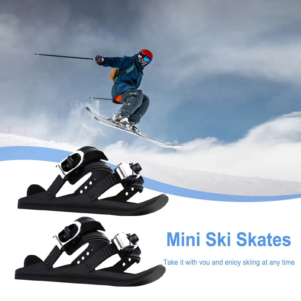 Mini Short Ski Skates Snowboard Boots Skiboards Adjuatable Short Snow Skateboard for Winter Outdoor Sports