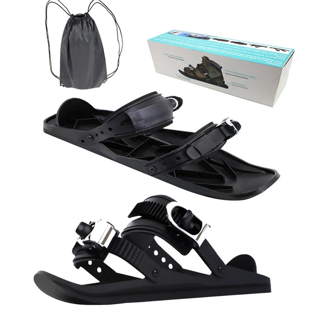 Mini Short Ski Skates Snowboard Boots Skiboards Adjuatable Short Snow Skateboard for Winter Outdoor Sports