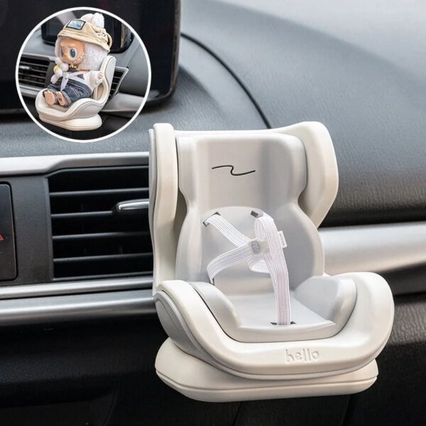 Labubu Chair Model Toy for Car Seat - Cute Safety Seat Decor, Creative DIY Gift (Fit for Labubu) - Image 2