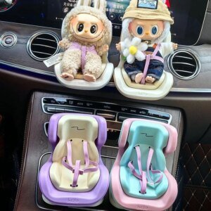 Labubu Chair Model Toy for Car Seat - Cute Safety Seat Decor, Creative DIY Gift (Fit for Labubu)