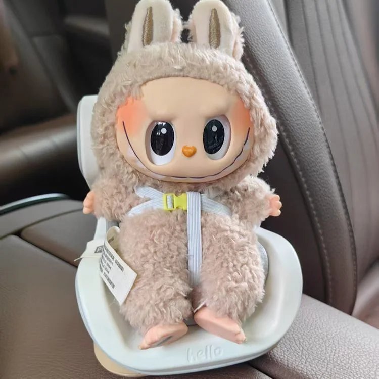 Labubu Chair Model Toy for Car Seat - Cute Safety Seat Decor, Creative DIY Gift (Fit for Labubu)