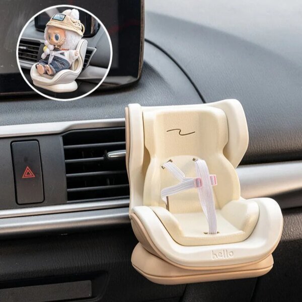 Labubu Chair Model Toy for Car Seat - Cute Safety Seat Decor, Creative DIY Gift (Fit for Labubu) - Image 5