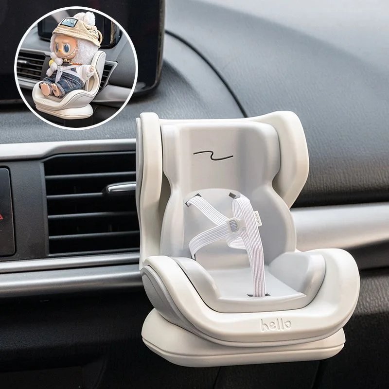 Labubu Chair Model Toy for Car Seat - Cute Safety Seat Decor, Creative DIY Gift (Fit for Labubu)